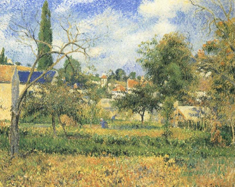 Camille Pissarro Pang plans Schwarz garden oil painting image